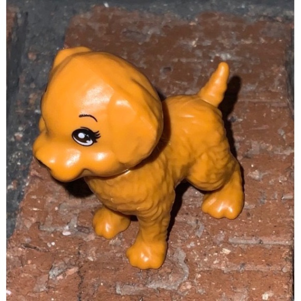 Barbie Golden‎ Retriever Puppy Dog Figure Tan Brown Plastic Toy Pet Animal
